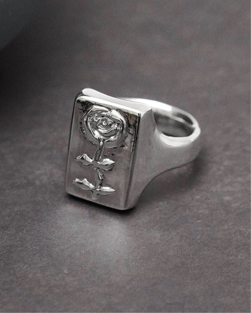 Rose Signet Ring 【SV925】
