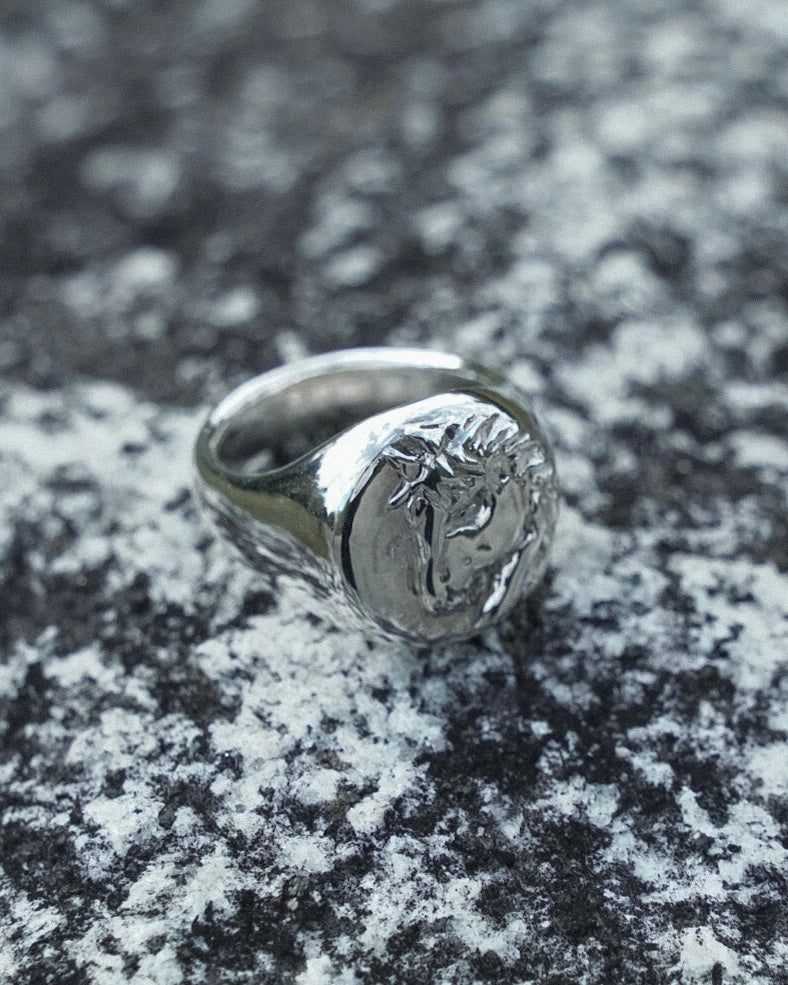 Horse Signet Ring【SV925】