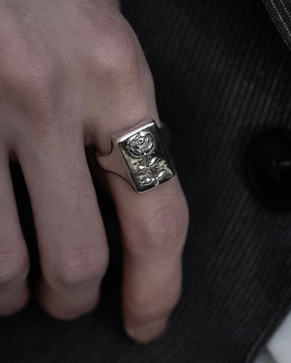 Rose Signet Ring 【SV925】
