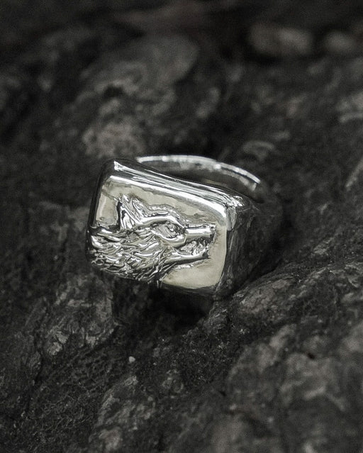 Wolf Signet Ring【SV925】