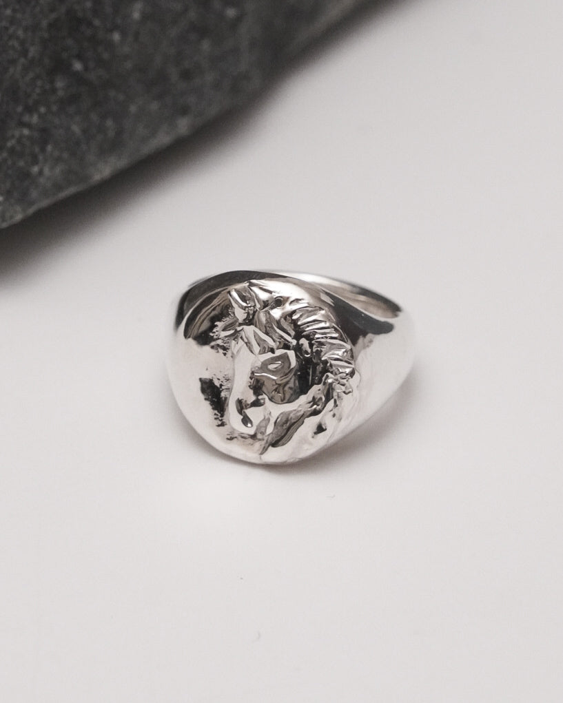 Horse Signet Ring【SV925】