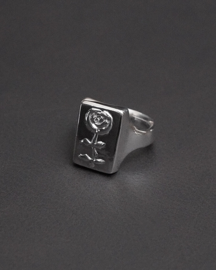 Rose Signet Ring 【SV925】