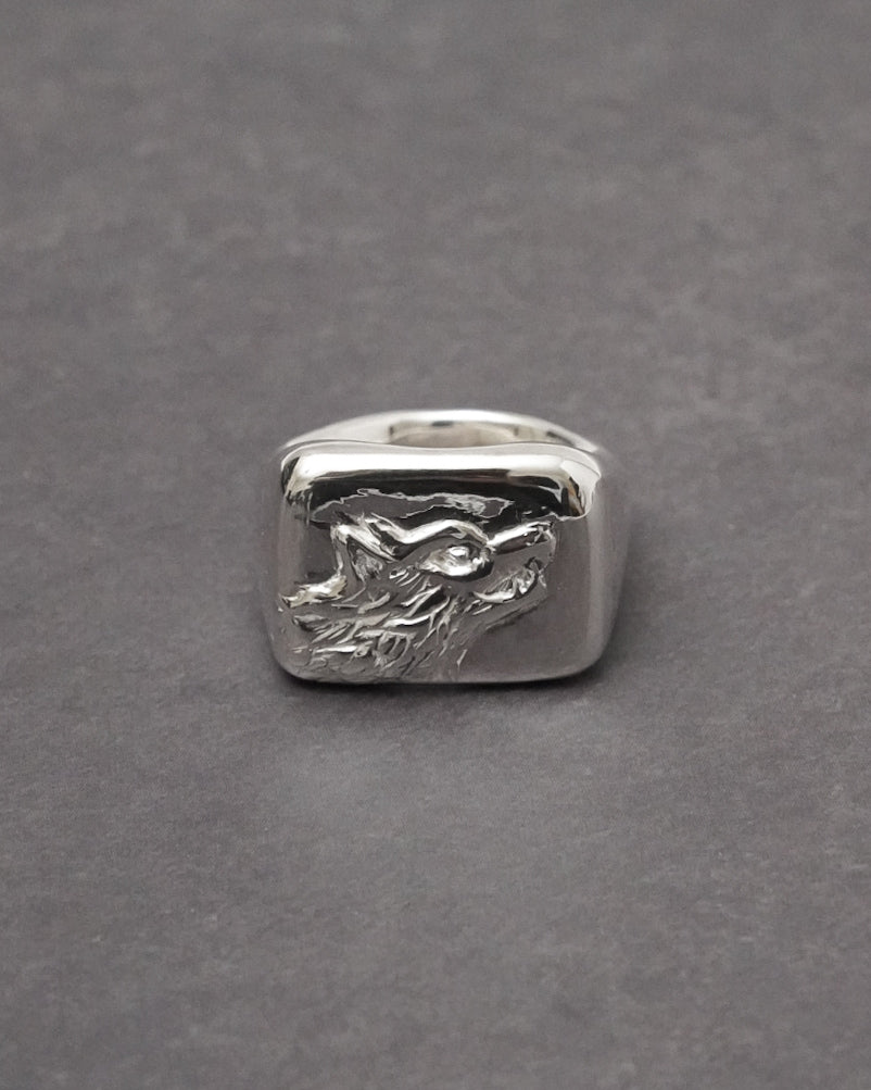 Wolf Signet Ring【SV925】