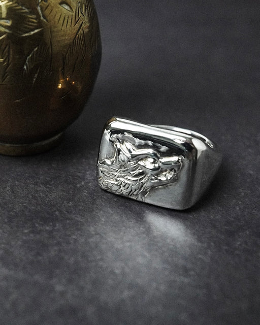 Wolf Signet Ring【SV925】