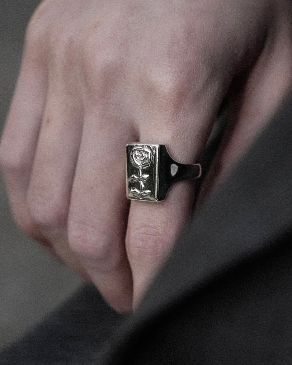 Rose Signet Ring 【SV925】