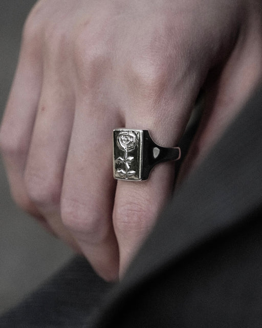 Rose Signet Ring 【SV925】